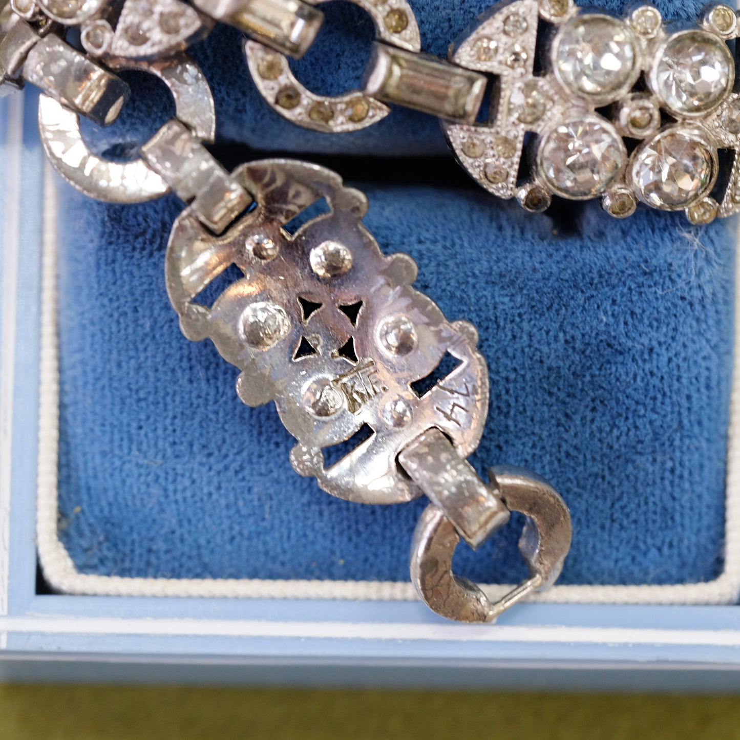 Circa 1910 Rhinestone Link Bracelet