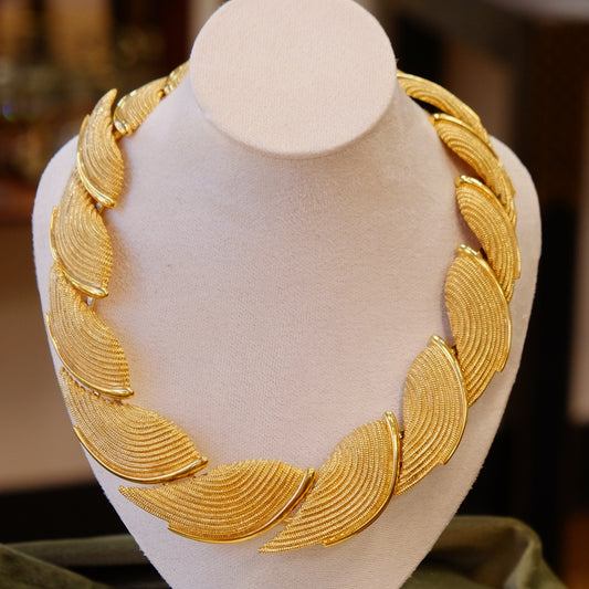 Vintage Napier Wide Brushed Necklace