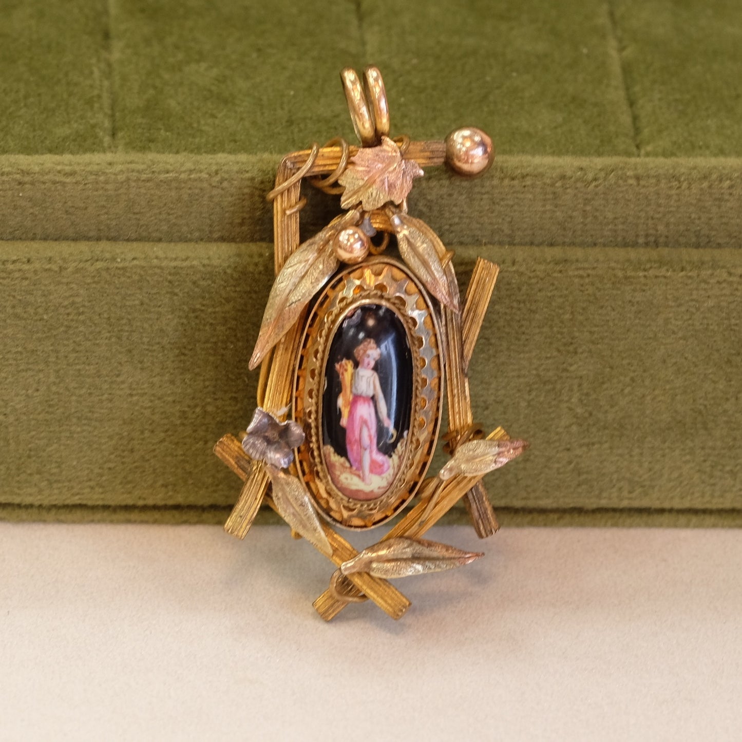Victorian Gold Filled Pendant with Ornate Design