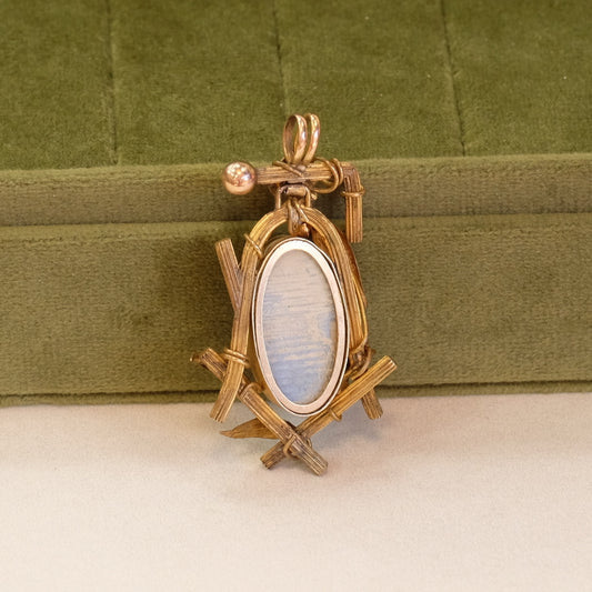 Victorian Gold Filled Pendant with Ornate Design