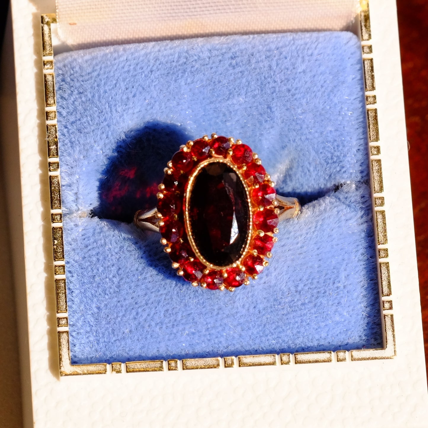 14k Gold Garnet Ring