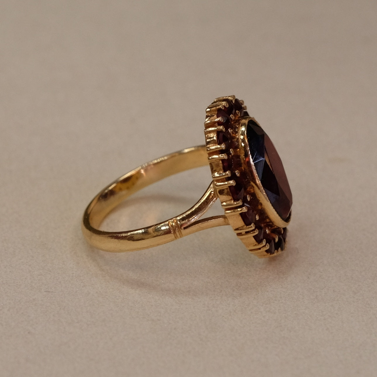 14k Gold Garnet Ring