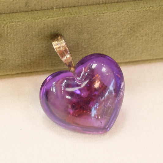 Victorian Amethyst Rose Cut Diamond Pendant 1880s