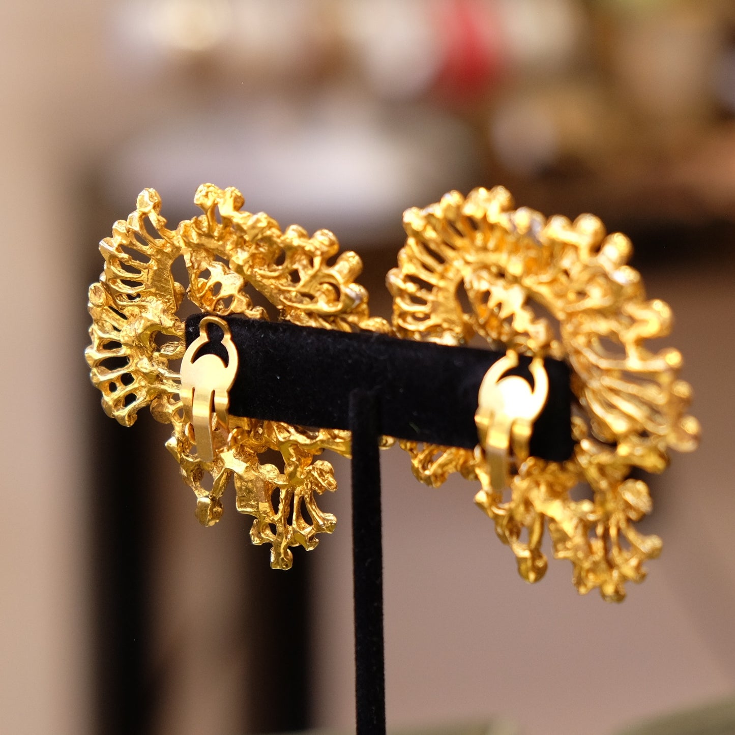 Large Designer Clip on Earrings