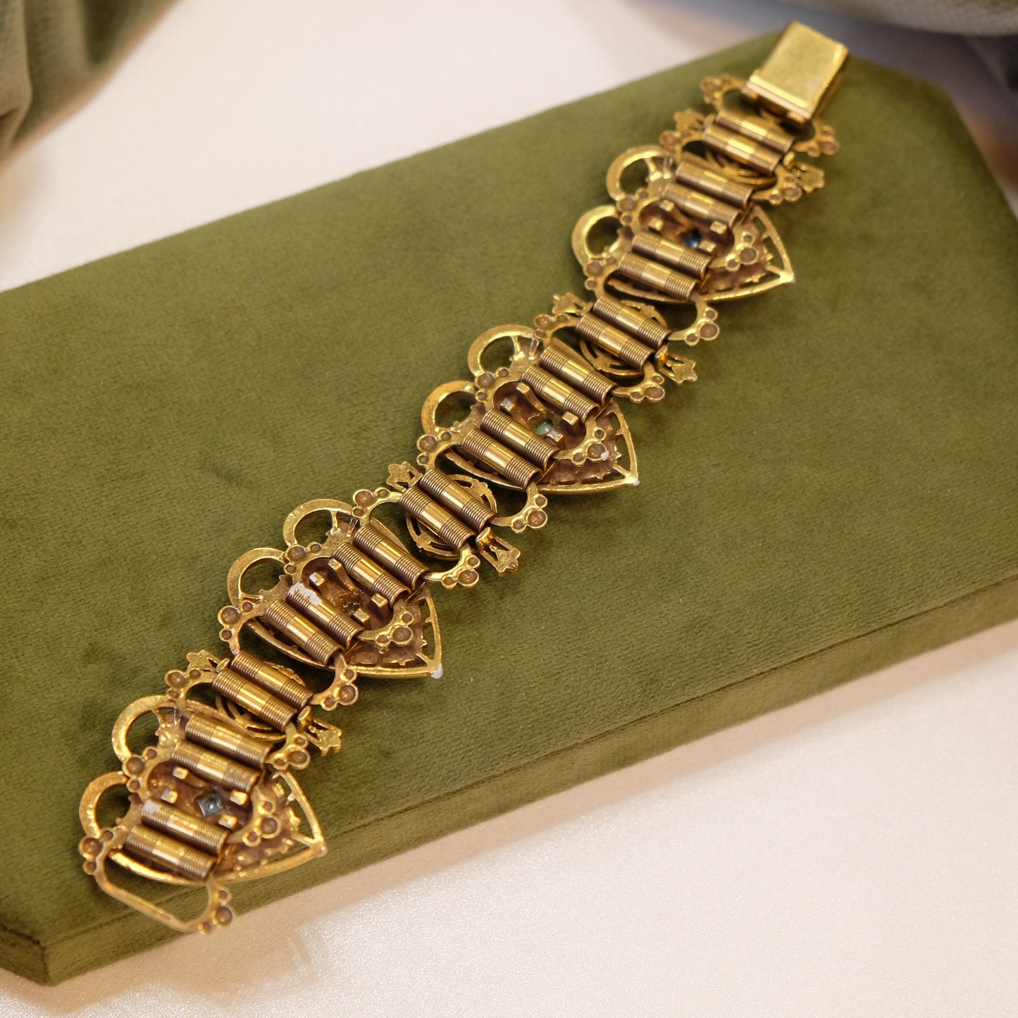 Large Heart Revival Bracelet 1970s