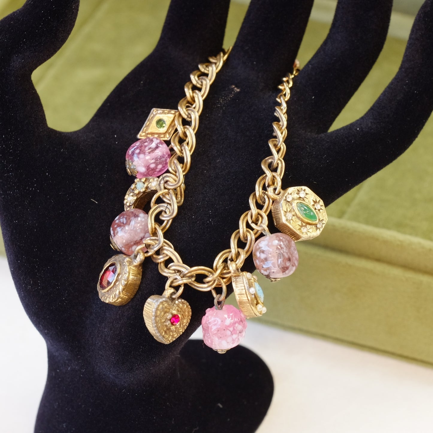Vintage Charms Dangle Bracelet 1950s