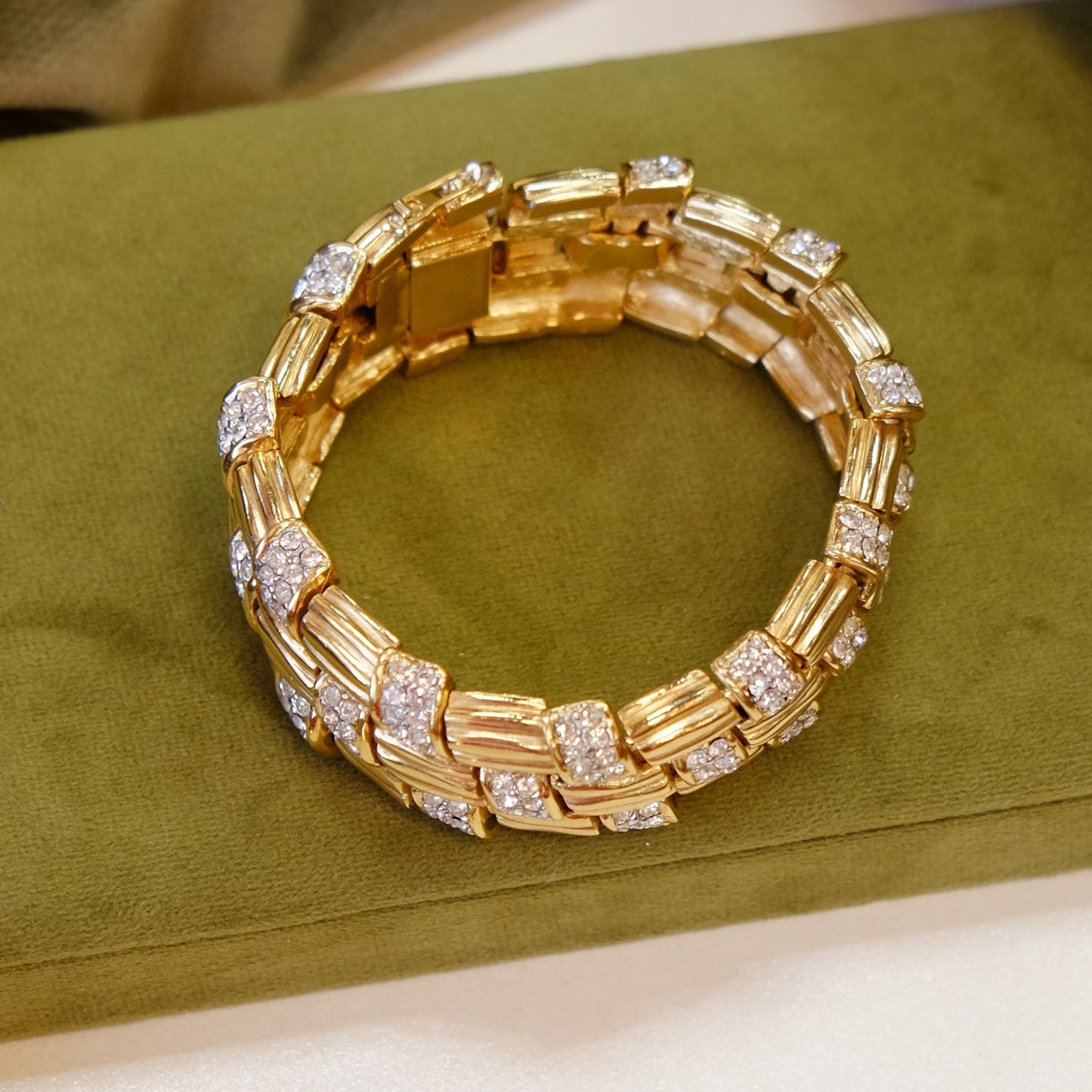 Rare Ciner Wide Cuff Bracelet 1980s