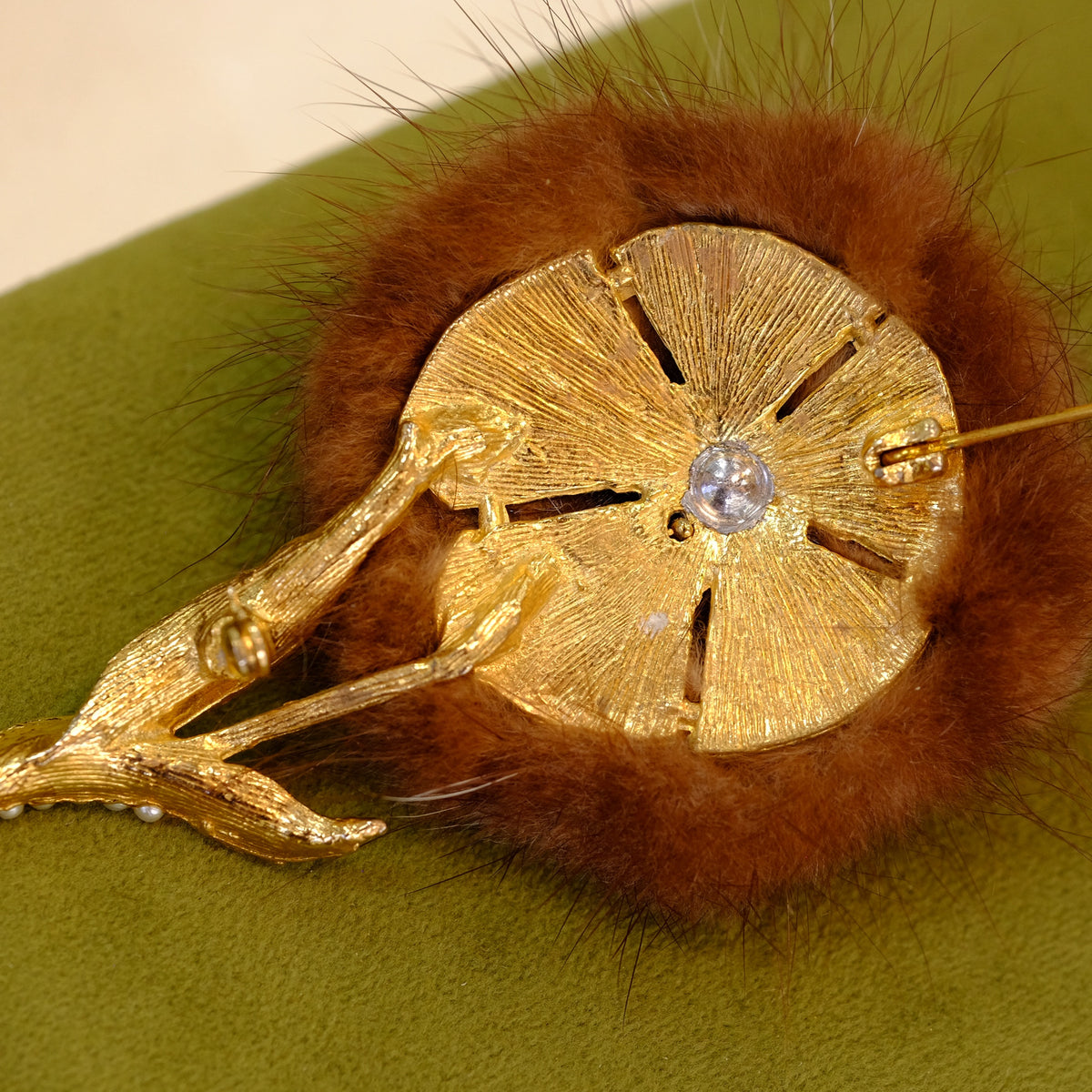 Mink Fur Brooch