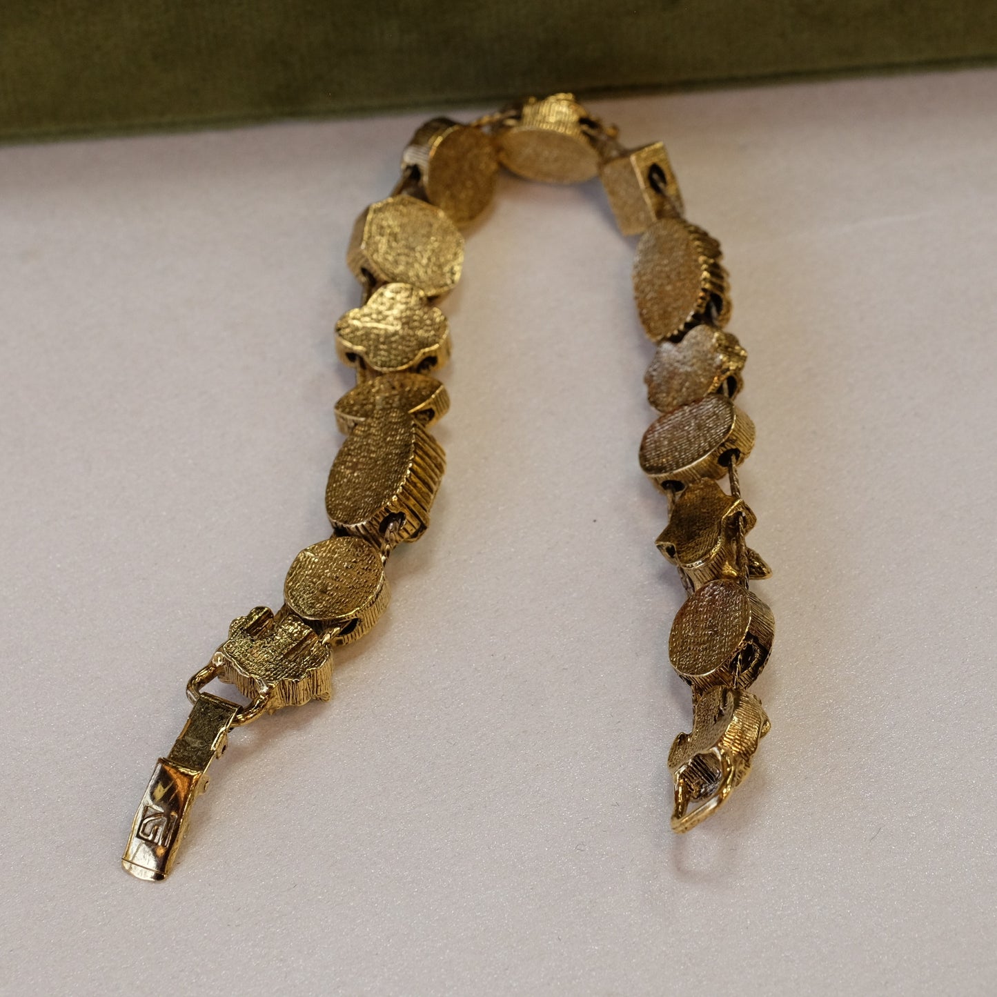 Vintage Goldette Slider Revival Bracelet 1970s