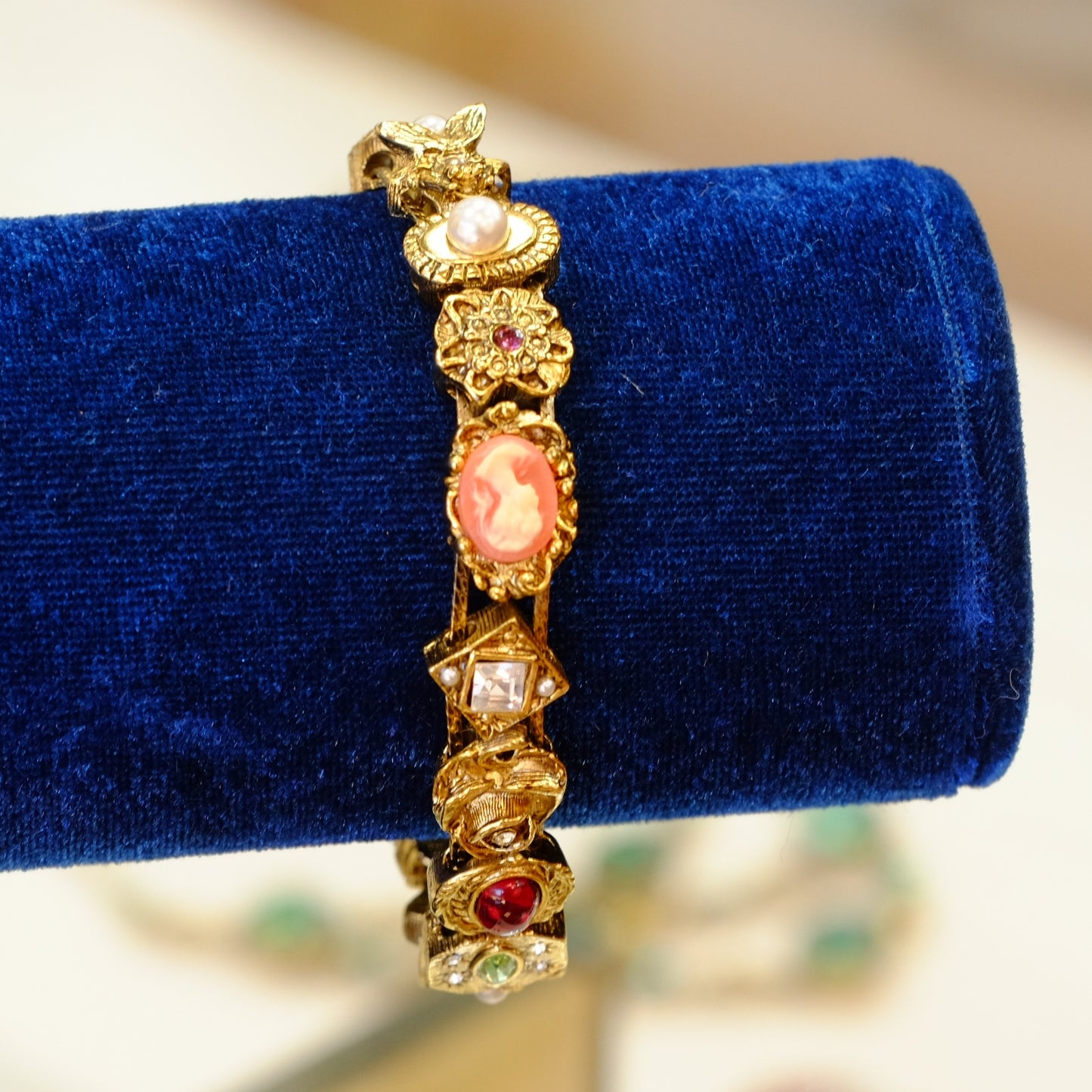 Vintage Goldette Slider Revival Bracelet 1970s