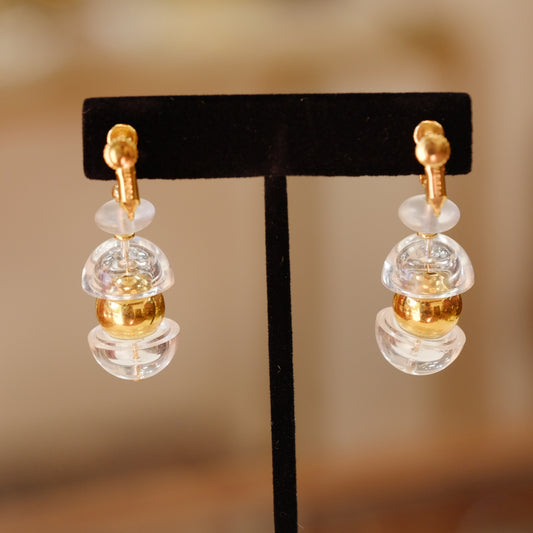 Napier Dangle Earrings with Plastic Disks