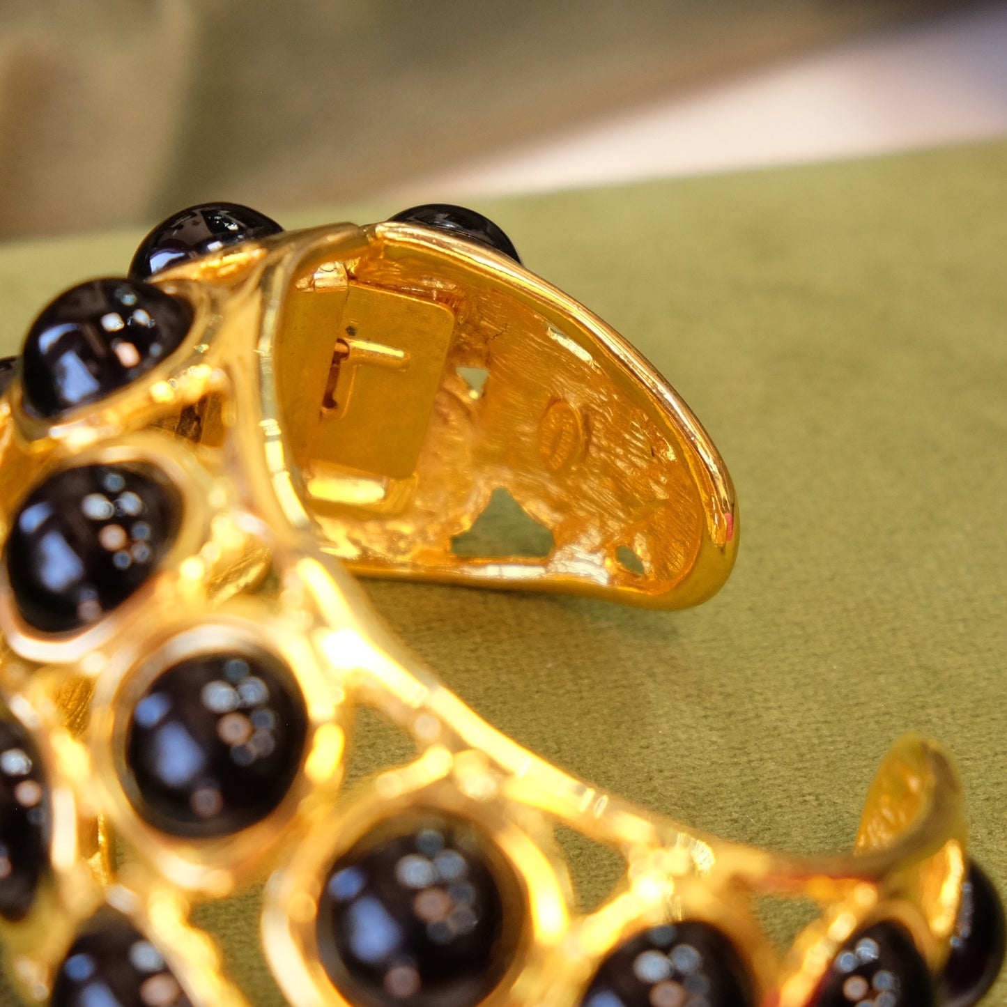 Kenneth Jay Lane Designer Black Cuff