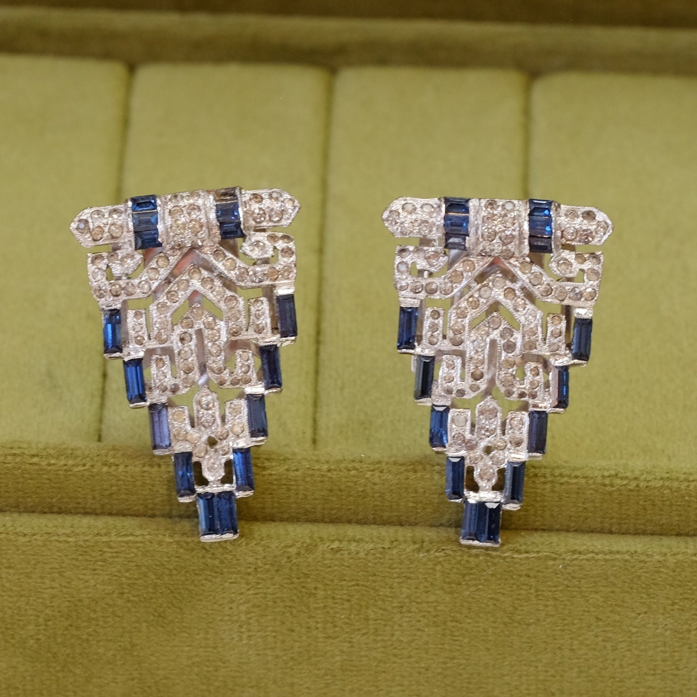 Art Deco Dress Clip Pair