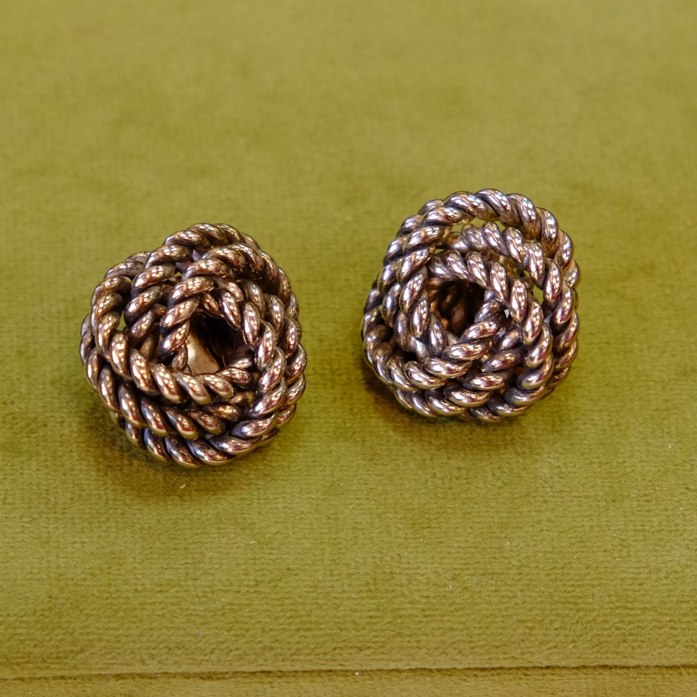 Givenchy Silver tone love knot clip on earrings