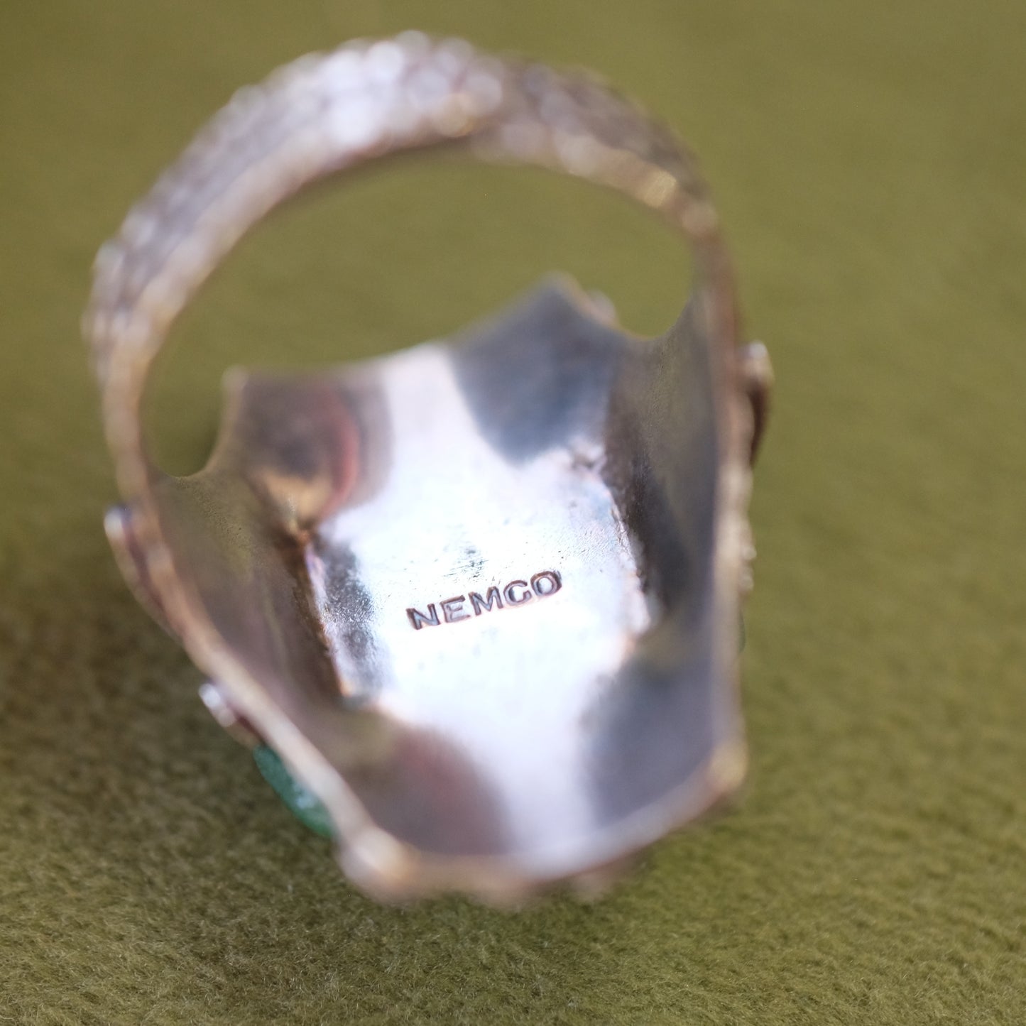 Vintage Czech Glass Costume Ring
