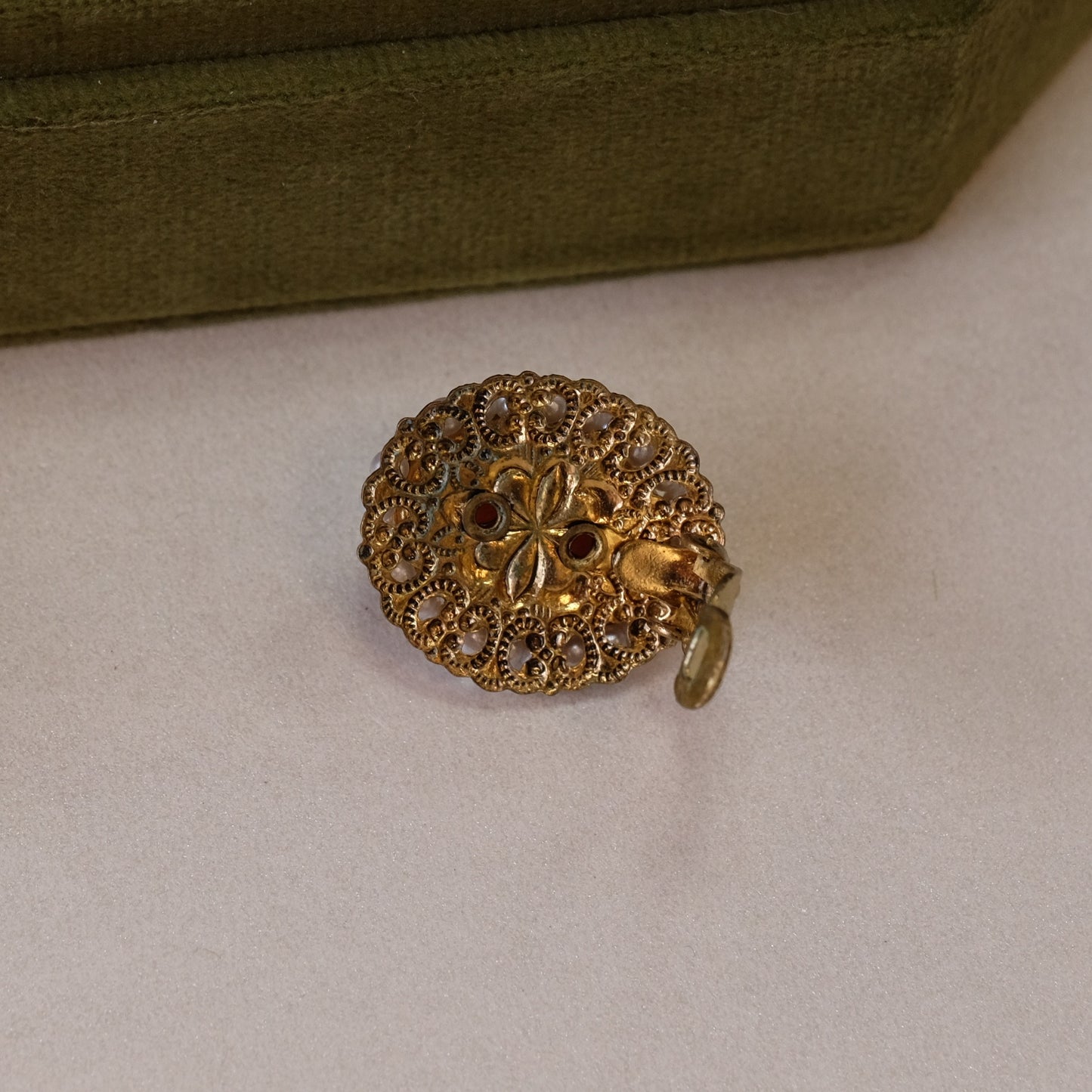 West Germany Cameo Earrings 1950s