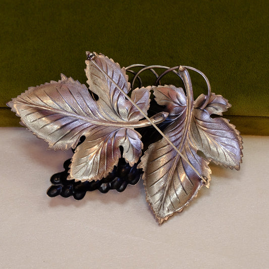Napier Book Piece Grape Brooch 1950s