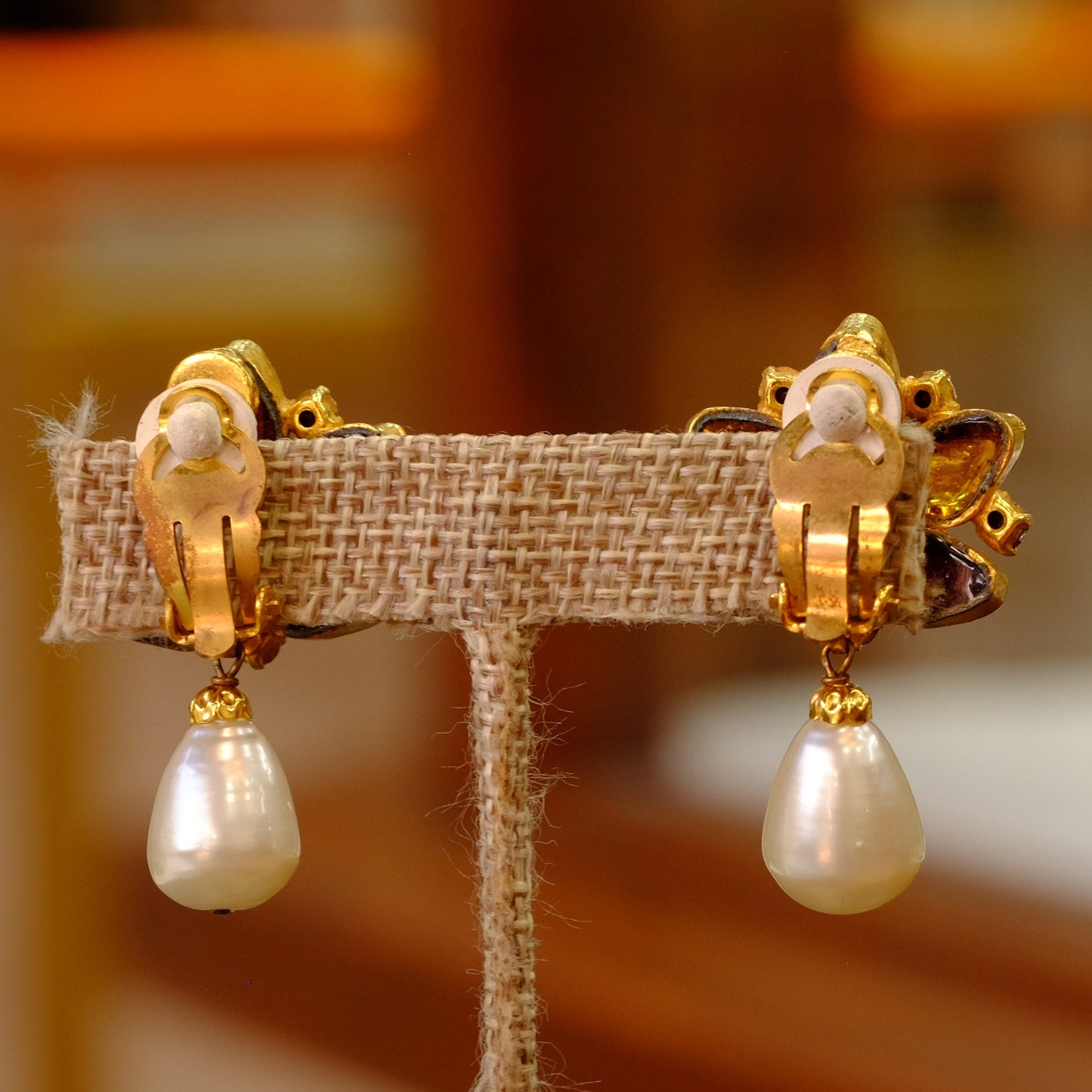 Vintage Chanel Gripoix Earrings 1993A