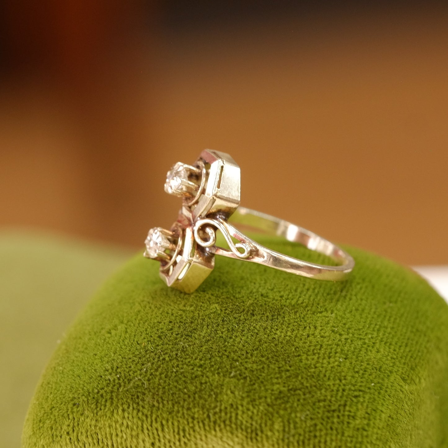 14K Gold Art Deco Diamond Ring