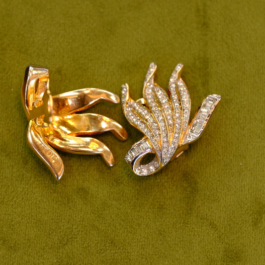 Fan Rhinestone Earrings