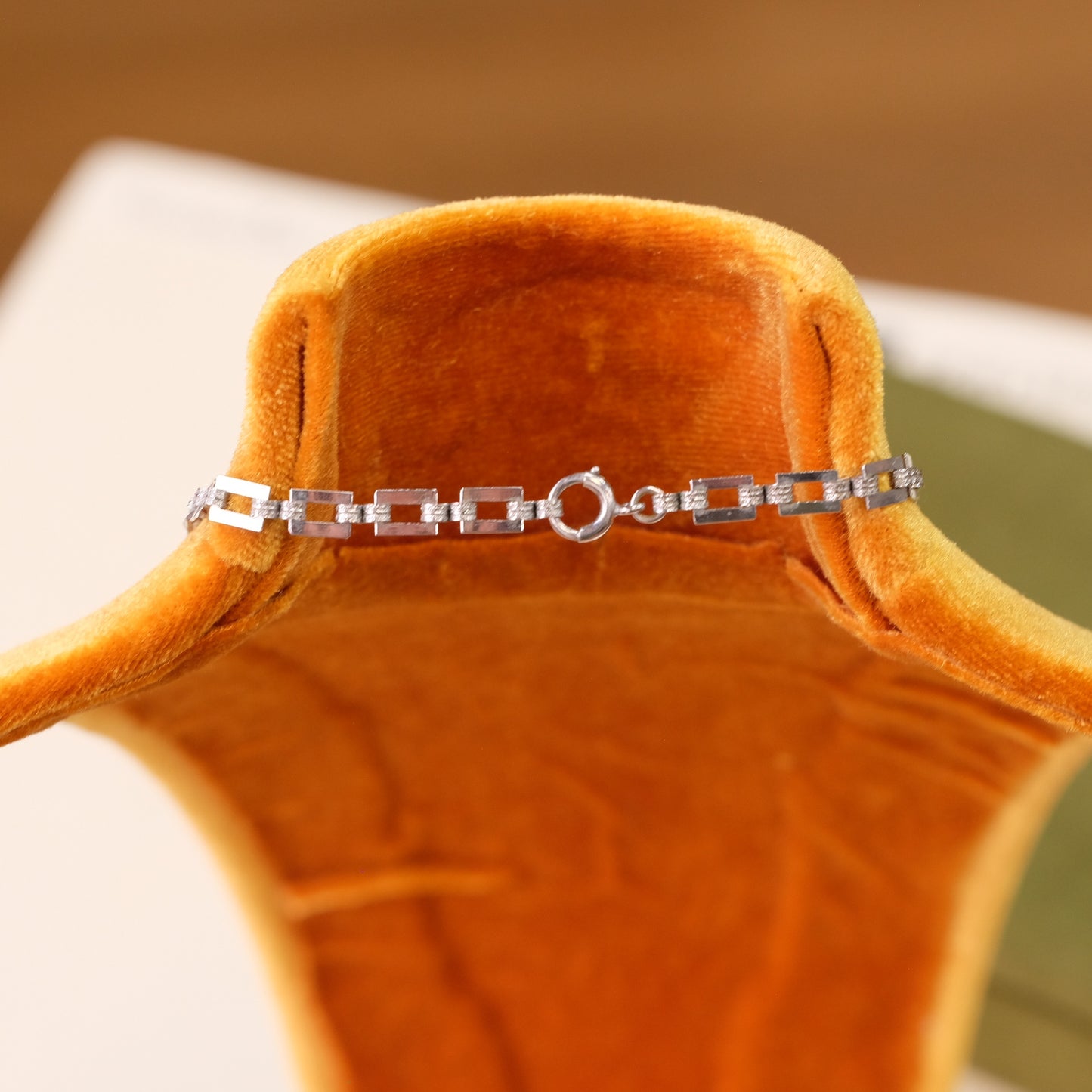 Art Deco Peridot glass Necklace