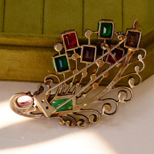 Eisenberg Sterling Feather Fur Clip 1940s