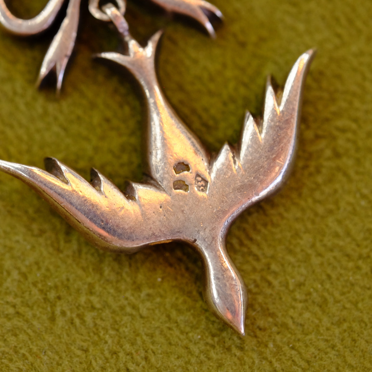 Antique Dove Paste Silver Necklace