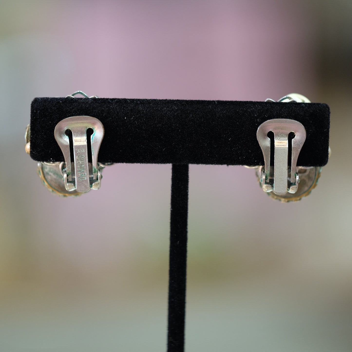 Vintage DeMario Clip on Earrings 1960s