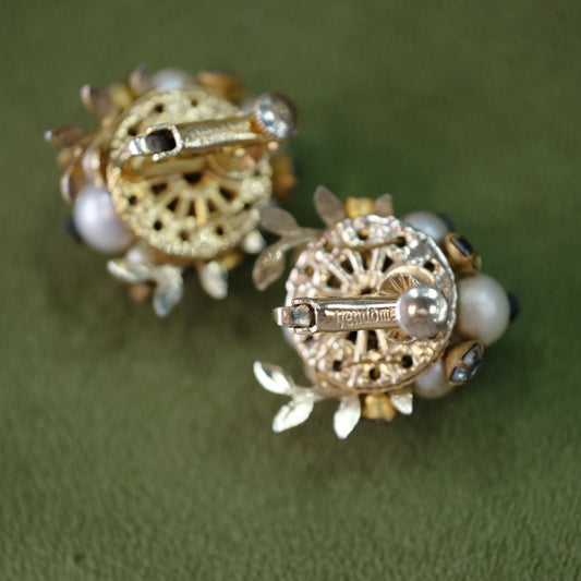 Vintage Vendome Clip on Earrings 1960s