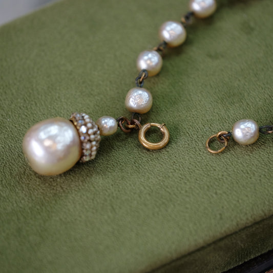 Vintage Miriam Haskell Faux Pearl Drop Bracelet 1960s