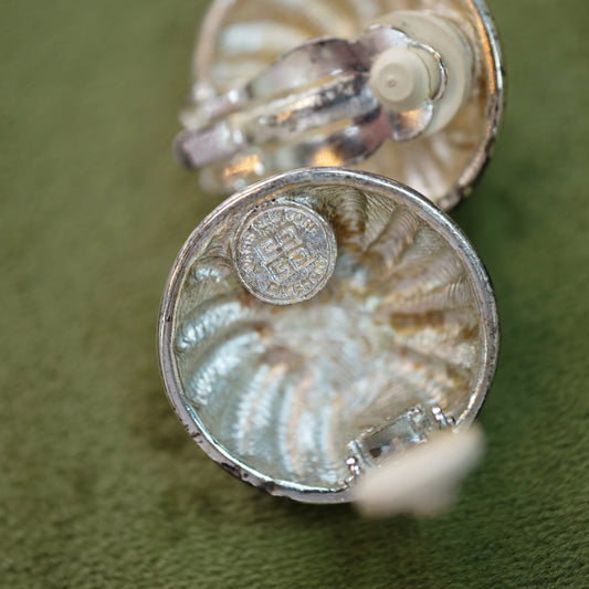 Vintage Givenchy Two Tone Earrings 1990s