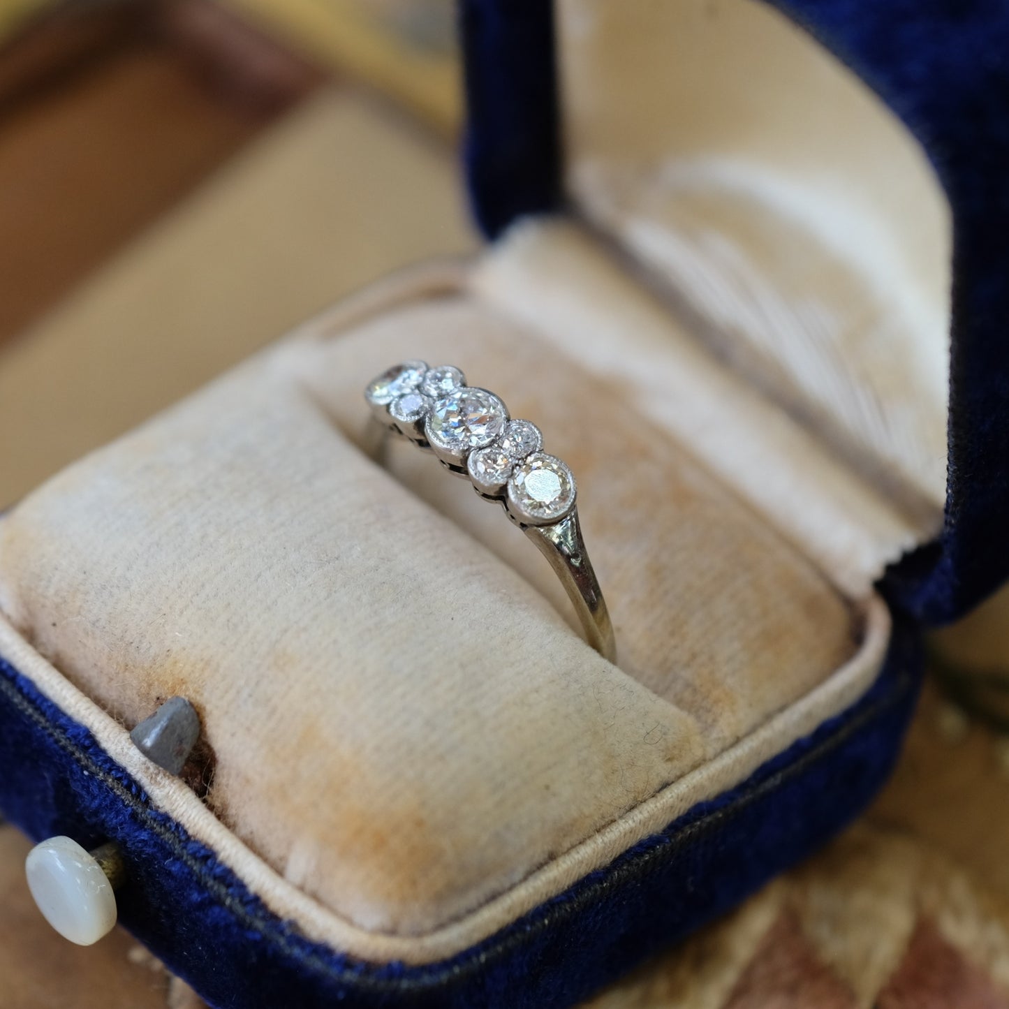 Antique Old European Cut Platinum 0.65 ct Diamond Ring