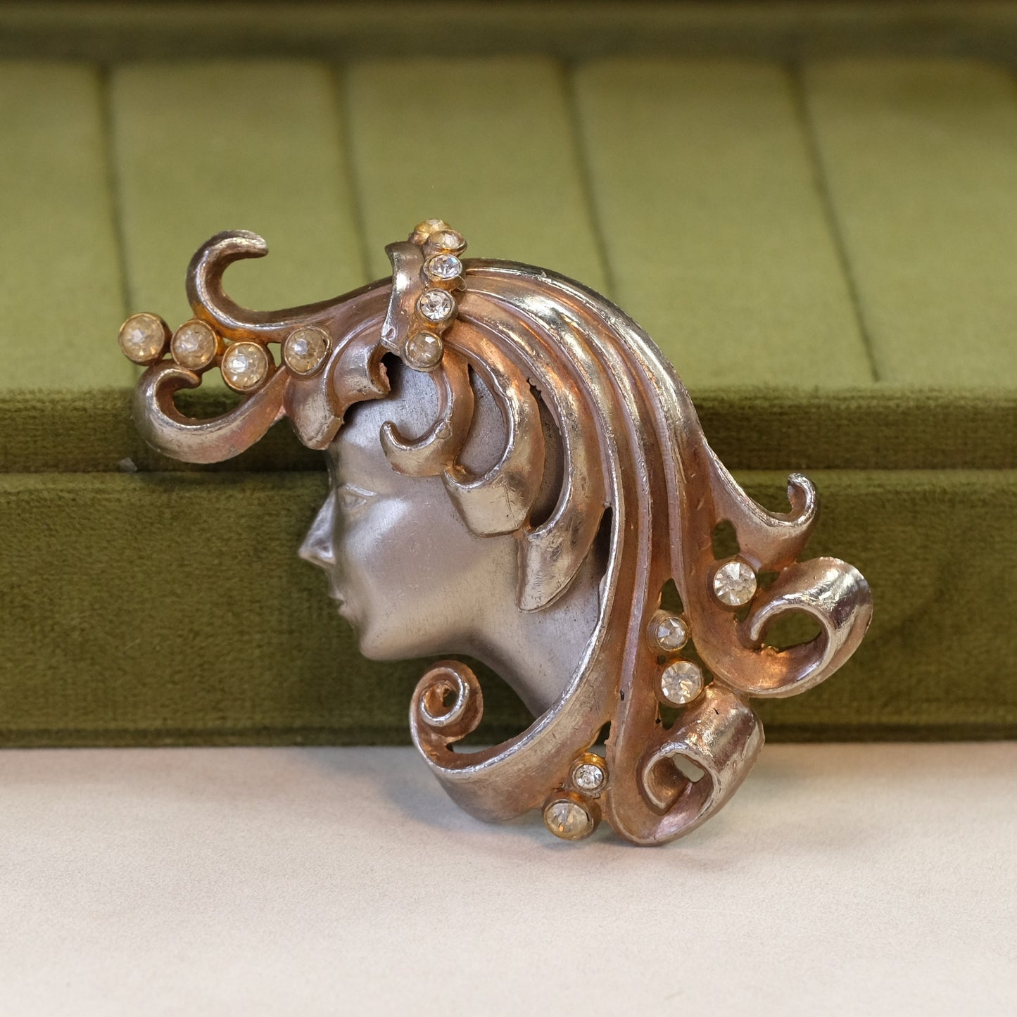 Fred Block Lady Pin 1940s