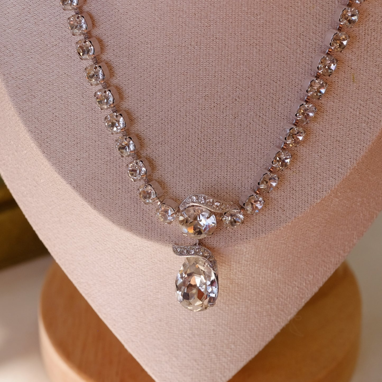 Eisenberg Ice Tear Drop Necklace 1950s