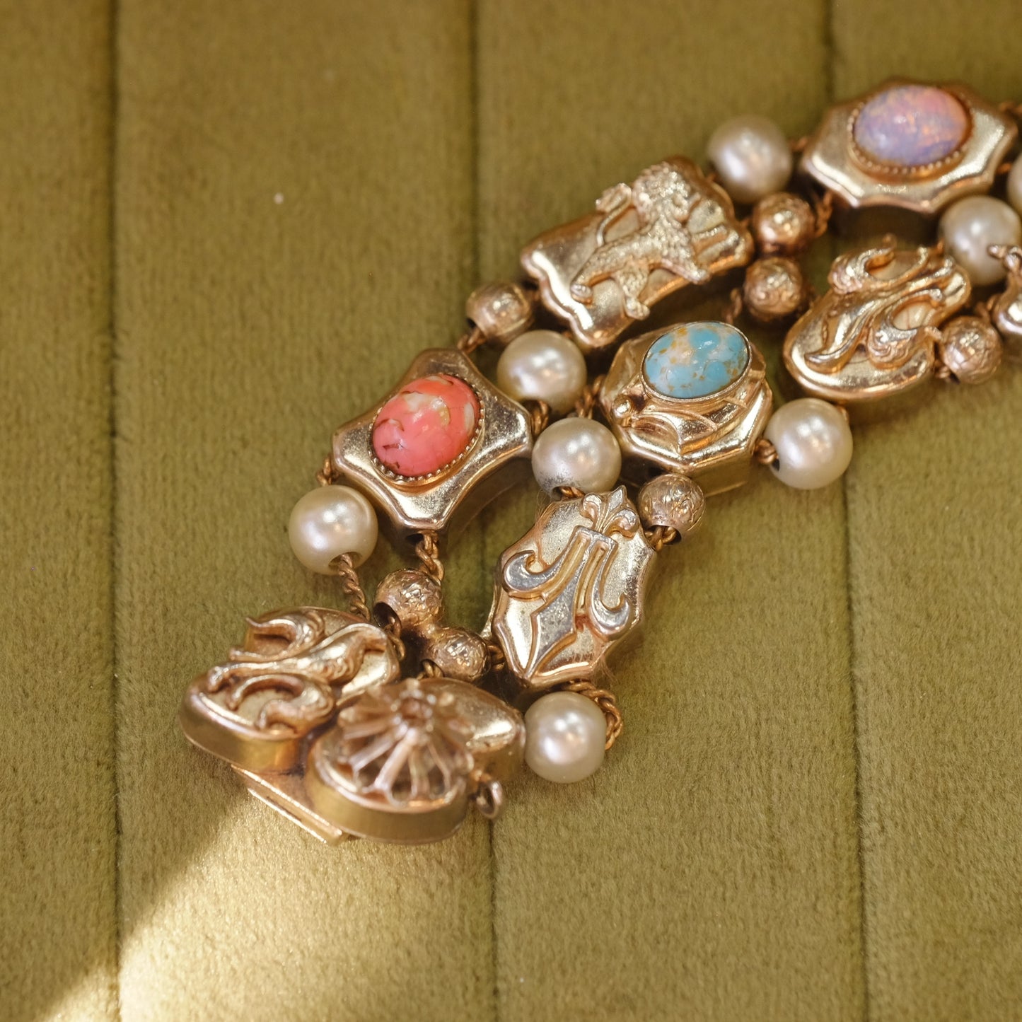 Vintage Double Row Slider Bracelet 1970s