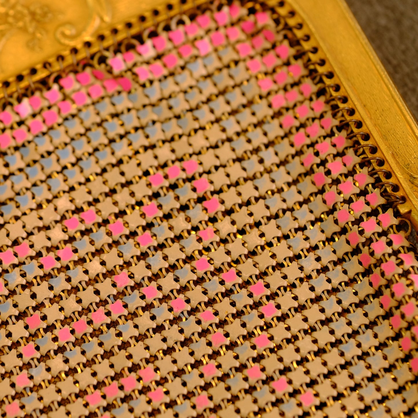 Early 1900's Enamel Mesh Purse