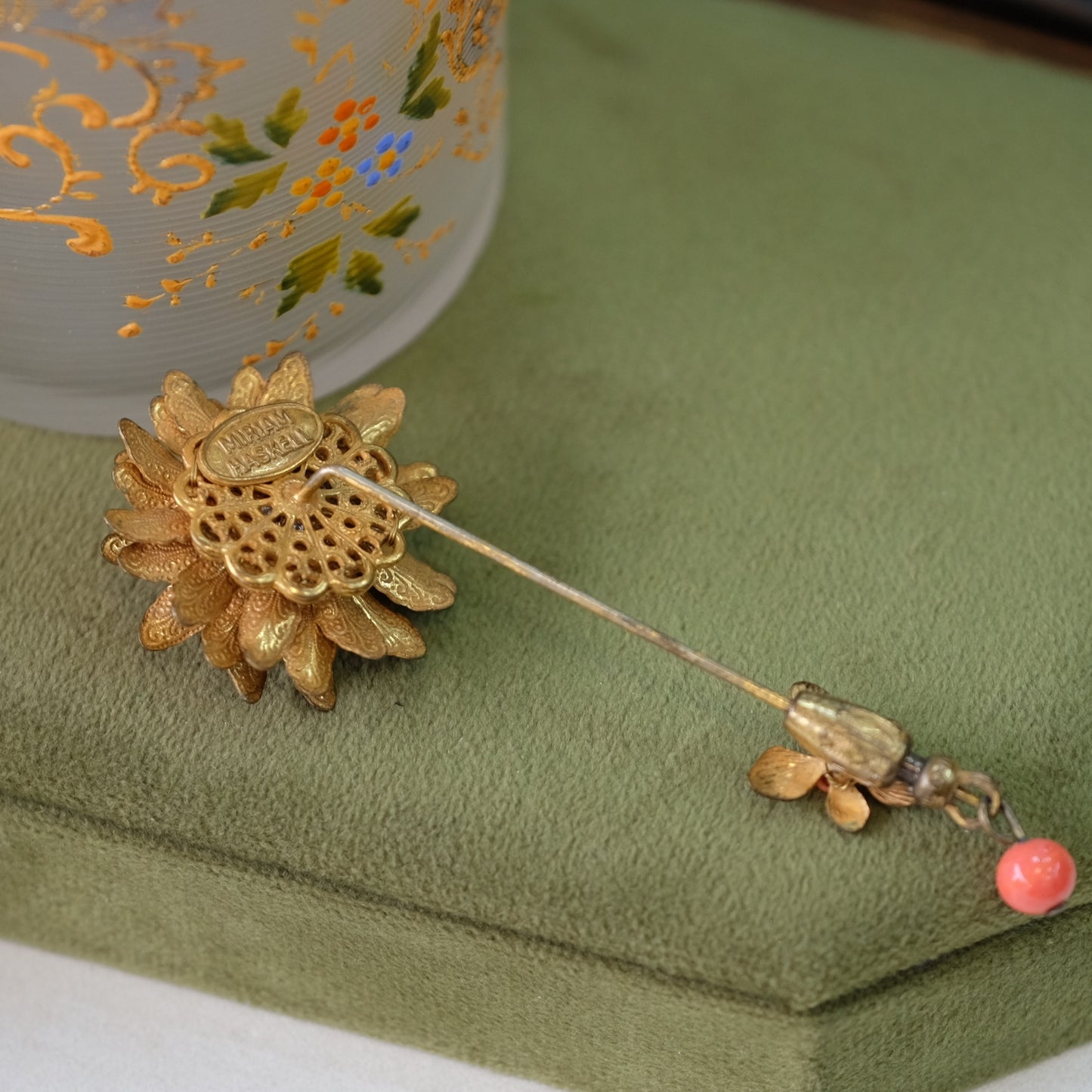 Miriam Haskell Flower Stick Pin 1950s