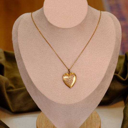 GF Heart Locket on Chain with Castle
