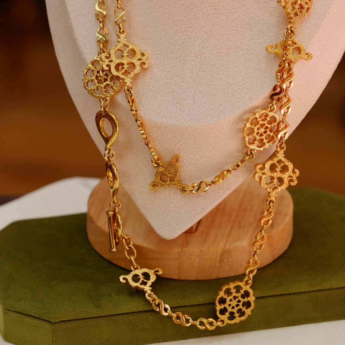 Vintage Yves Saint Laurent by Robert Goossens Long Necklace 1980s