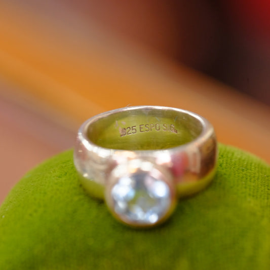 Vintage Topaz Round Ring