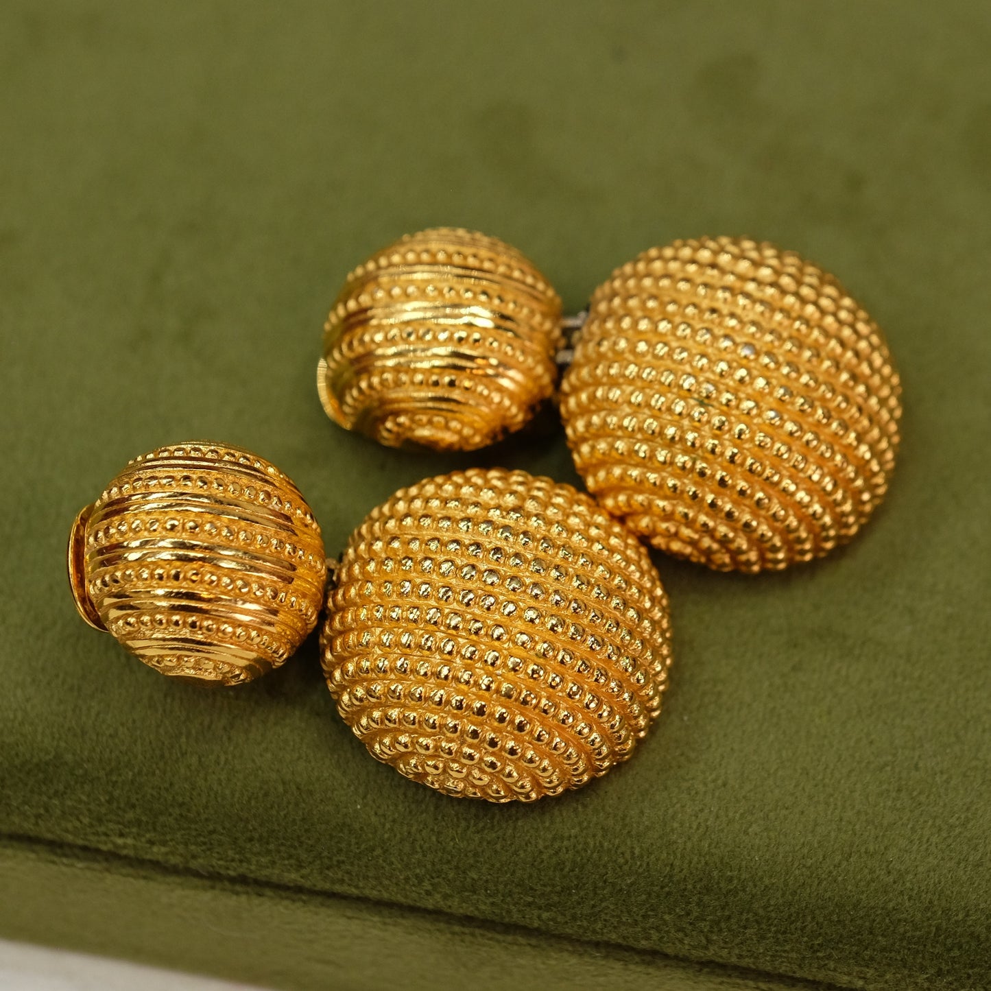 Christian Dior Gold Plated Earrings 1990s