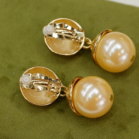 Vintage Givenchy Faux Pearl Earrings 1990s