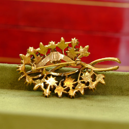 Vintage Coro Blue Brooch 1950s