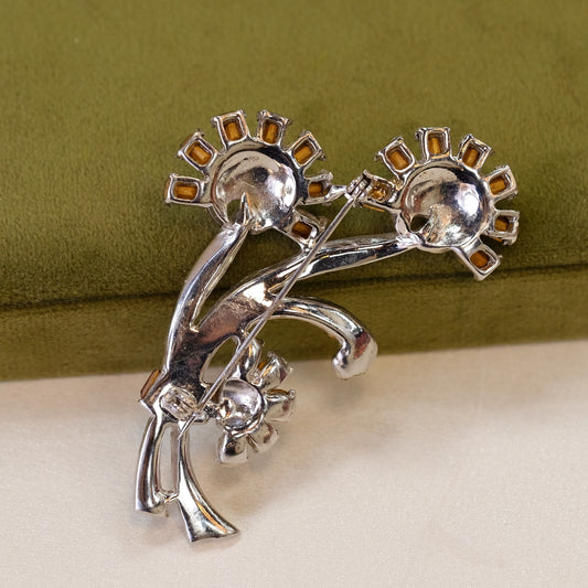 Vintage Flower Lilac Brooch 1950s