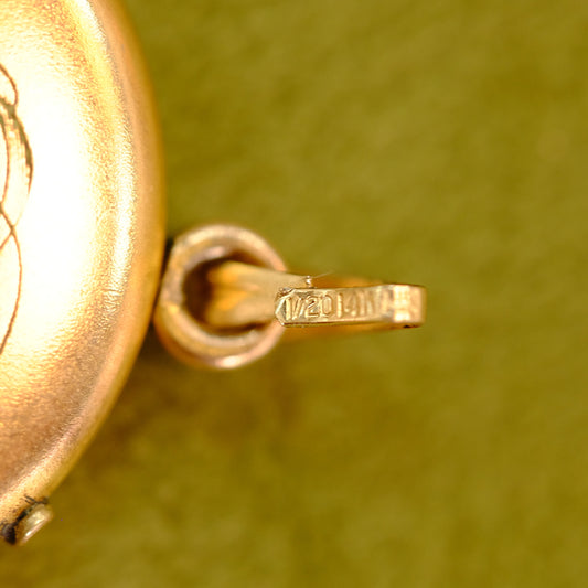 14k Gold-filled Round Locket with Initials