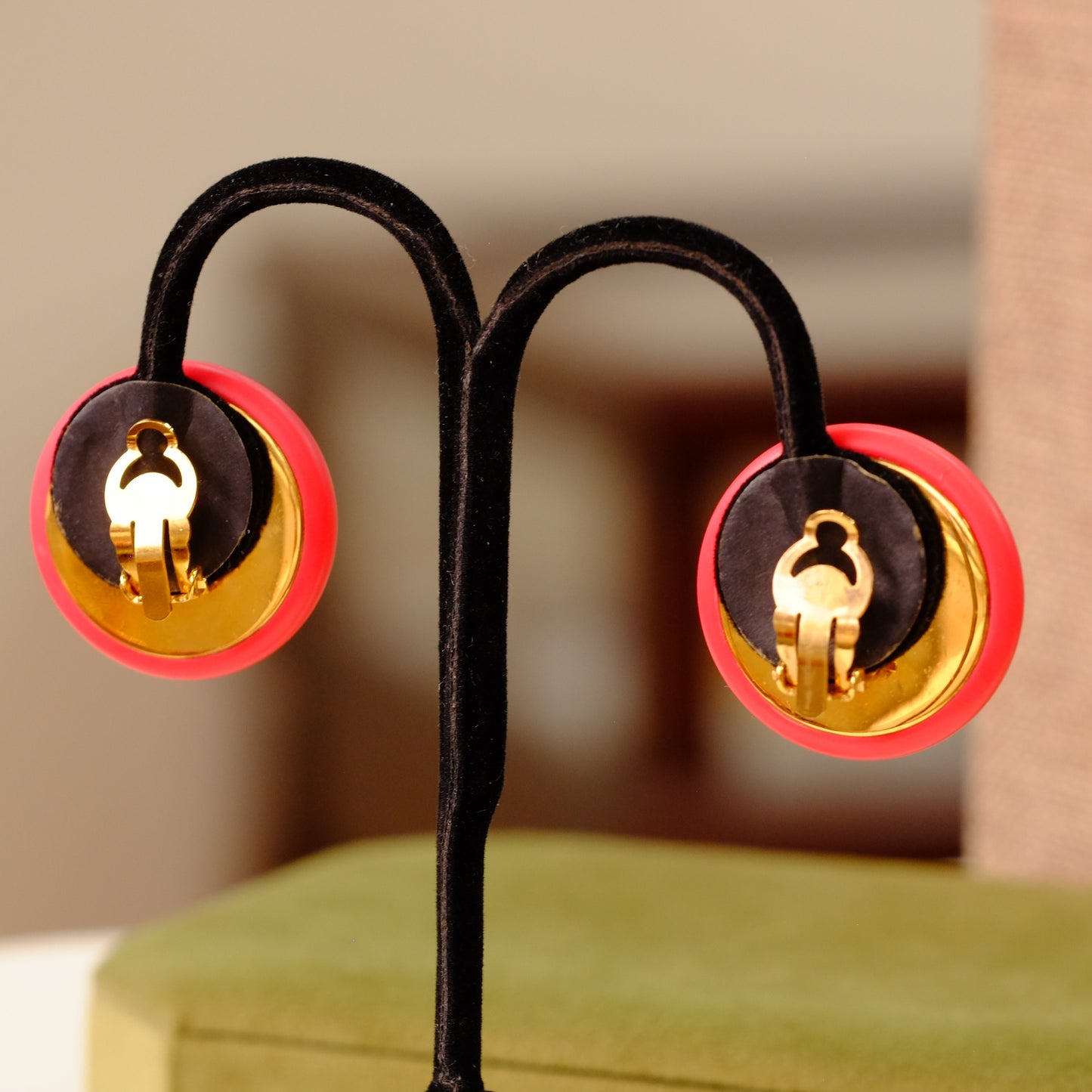 Vintage Chanel Victoire de Castellane Logo CC Earrings 1980s