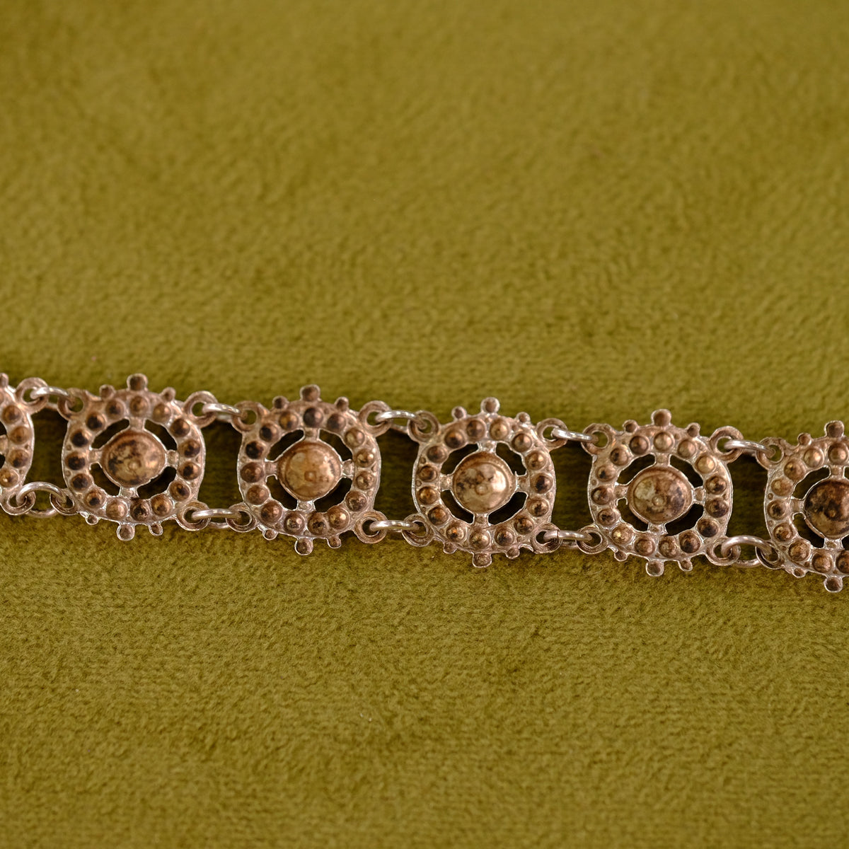 Victorian Steel Cut Silver Bracelet