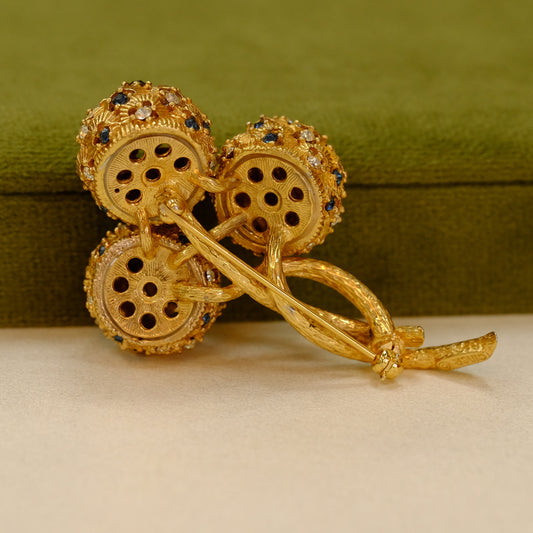 Vintage Ciner Flower Brooch 1980s