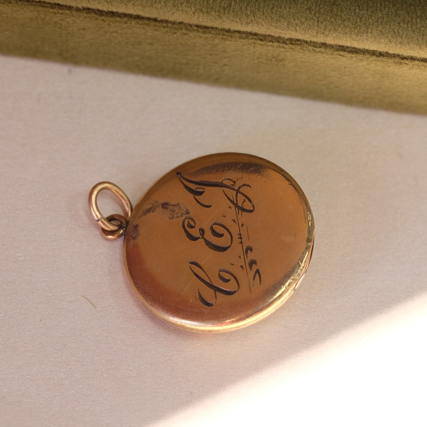 Victorian Gold Filled Jeweled lions Locket