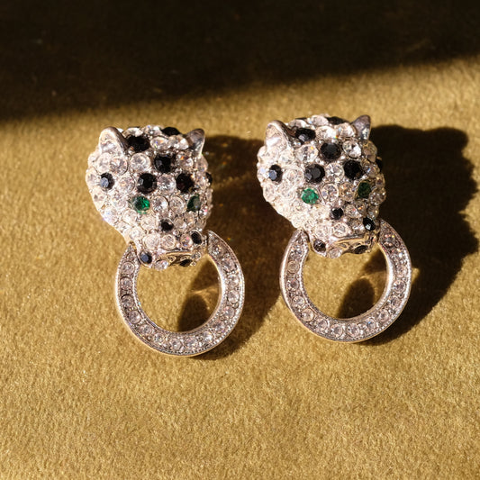 Vintage Kenneth Jay Lane Panther Earrings